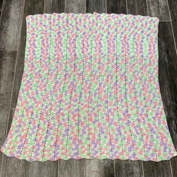 Handmade crochet baby afghan blanket - Picture 1 of 2